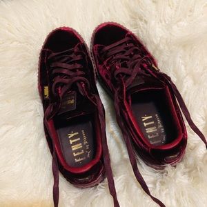 Puma x Fenty Creepers by Rihanna, Burgundy Velvet